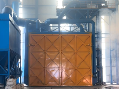 大型鑄鋼件定制廠家-騰飛鑄鋼的拋丸機(jī)竣工啦！